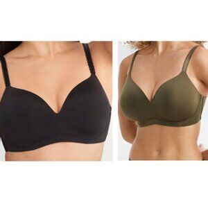 Bare Necessities Bare Wire-free Smoothing T-shirt Bra (36D Black or Olive)